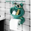 Bath Accessory Set Animal Figurine Bathroom Toilet Tissue Holder Home Ornament T21C