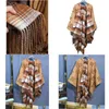 Shawls High End Cashmere Shawl Large G Cape Scottish Style - Double Sided Heavy Work Super Warm Clothing Blanket Mtifunctional Drop De Dhlwh