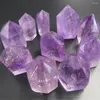 Dekorativa figurer (6-10 st/parti) 420-440G Natural Brasilien Amethyst Crystal Point Enkel avslutad Purple Quartz Wand Reiki Healing