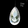 Ljuskrona kristall 75 mm dubbel lager vatten droppe prisma solfångare ängel tårar fasetterat glashänge montering gardin tillbehör