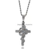 Hanger Kettingen Iced Out Cross Hanger Kettingen Retro Slangenketting Mode Heren Hip Hop Sieraden Drop Levering Sieraden Kettingen P Dhwyx