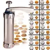 Manual Cookie Press Stamps Set Baking Tools 24 In 1 With 4 Nozzles 20 Molds Biscuit Maker Cake Decorating Extruder Moulds3349