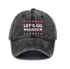 Let Is Go Brandon Flag Sunglasses Baseball Cap Hat Solid Color Sport Sun Casquette Women Snapback Hip Hop Casual Czapka Boys 0207