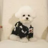 Abbigliamento per cani INS Abiti autunnali e invernali Caldo gilet di lana di agnello con fiori Gilet Giacca Maglione Cappotto per cuccioli di animale domestico