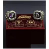 2Pcs 8 24 Bryant Basketball Team Champions Championship Ring With Wooden Box Sport Souvenir Men Fan Gift 2023 Wholesale Drop Deliver Dhd6J