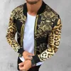 Men Coat Cardigan Male Casual Streetwear Hip Hop Jacket Slim Fit Coat Print All Match Round Neck Long Sleeve Leopard Jacket Coat 240126