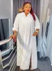 Casual Jurken Zwart Abaya Dubai Turkije Moslim Lange Afrikaanse Losse Boubou Elegante Vrouwen Shirt Maxi Gewaad Feestkleding Caftan Marocain