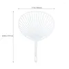 Decorative Figurines 10pcs Japanese Fan Uchiwa DIY Kit Hand-held Framework For Crafts (White)