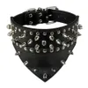 Dog Collars & Leashes Dog Collars Leashes 2 Wide Pet Bandana Leather Spiked Studded Collar Scarf Neckerchief Fit For Medium Large Dogs Dhog3