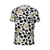 Men's T Shirts Daisy Cow Print Running T-Shirt Summer Floral Animal Cowprint Vintage T-Shirts Harajuku Tee Shirt For Men Pattern Tops Big