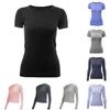 T-shirt Swiftly Tech 1.0 aderente Top Top Top Womens Yoga Solido Colore Solido T-Shirt S-Shirts Fitness Training con forte elasticità e t-shirt traspirabilità