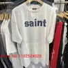Męskie koszulki Saint Michael T-shirty list wydrukowany vintage do stare krótkie rękawy American High Street luźne luźne mężczyźni kobiety bawełna koszulka t240531