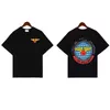 Весна/лето новая уличная свободная модная брендовая футболка с короткими рукавами и принтом «Крылья земли» для мужчин