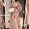 Sukienki swobodne Elegancka kwiatowa druk księżniczka sukienka dla kobiet - idealne wakacje i formalne wydarzenia seksowne