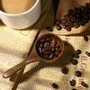 Kaffescoops böna sked kök mätskedar skala trä malt mjölkpulver skopa