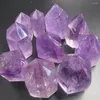 Decorative Figurines (6-10 Pcs/lot) 420-440g Natural Brazil Amethyst Crystal Point Single Terminated Purple Quartz Wand Reiki Healing