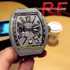 Eternity Sport Watches RF V2 Version Men's Collection v 45 Japan Miyota Quartz Chronograph Movement Iced Out Gypsophila Diamo212V