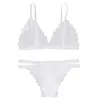 Conjuntos de sutiãs mulheres v pescoço sexy fio livre roupa interior bralette lingerie renda backless cordão terno apertado lenceria