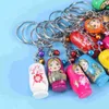 Kleryki kluczowe rosyjskie gniazdowanie Matryoshka drewniane łańcuch pierścienia łańcucha dzieci Dzieci Charms Girl Difts Pendant Toddlers torebka samochodowa