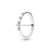 Pierścionki ślubne 925 Sterling Sier Womens Diamond Ring Designer Modna Biżuter