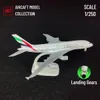 Escala 1 250 modelo de aeronave de metal réplica Emirates Airlines A380 avião aviação coleção de arte em miniatura brinquedo menino 240131