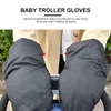 Evrensel Bebek Bebek Tezgahı Eldivenleri Su Geçirmez Bebek Bisiklet Eldivenleri Rüzgar Tabanlı Alışveriş Sepeti Kış aksesuarı için El Sıcak Yumuşak 240130