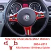 Accessori interni Volante Pannello Decorazione Patch Adesivi per auto in fibra di carbonio per Alfa Romeo 2004-2011 Brera 159 Spider