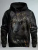 Herren Hoodies Mode 3D Lion Print Für Männer Lustige Tier Muster Sweatshirts Hip Hop Trend Harajuku Herbst Kleidung Übergroßen Pullover