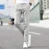 Men's Pants Spring Autumn High Waist Pockets Solid Button Zipper Casual Suit Loose Formal Trousers Office Lady Vintage