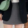 Arbetsklänningar våren koreansk mode casual rosa liten kostym kappa kvinnor lös pen pendlare sexig kjol blazer femme