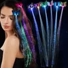 Decoração de festa 5 pcs colorido borboleta luz tranças brilhantes flash led trança de cabelo clipe haripin perucas ligth up acessórios de natal