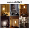 Veilleuses PIR Motion Sensor LED Lumière USB Lampe de secours rechargeable pour armoires de cuisine de chambre à coucher Placard sans fil mural