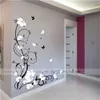Grande borboleta videira flor vinil removível adesivos de parede árvore arte decalques mural para sala de estar quarto decoração de casa TX-109 210271W