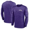 Baltimore''ravens''men Heather Gray Sidelineチーム速度パフォーマンス長袖Tシャツ