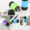 Lampes de poche Torches LED Mini lampe de poche porte-clés lampe torche Portable USB rechargeable étanche petite UV randonnée Camping lanterne