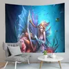 Tapeçarias sereia tapeçaria mítica criatura do mar subaquático mundo parede pendurado arte sala de estar quarto dormitório