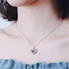 Customized Po Projection Necklace Personalized Po Necklace Women Zircon Heart Pendant Necklace Memories Jewelry 240118