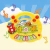 Giocattolo musicale per bambini con suono di animali, tastiera di pianoforte, strumento musicale elettrico lampeggiante, giocattoli educativi precoci per bambini 240124