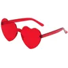 Sunglasses Transparent Jelly Color Love Men's and Women's Peach Heart Heartshaped Conjoined