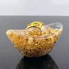 Adornos artesanales de manzana con hoja de oro, regalos creativos de Nochebuena, figuritas decorativas de escritorio de cristal, regalo de buena suerte 240124