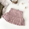 Shorts Ins Toddler Baby Autumn Winter Tutu Skirts Soft Warm Girls Solid Knitting Ruffle Bloomers 1 2 3 4 Years Kids Pp