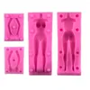 Bakvormen Grote 3D Mannen Vrouw Menselijk Sexy Gereedschap Siliconen Kaars Schimmel DIY Gips Klei Handgemaakte Body Bak Donut Fondant Taart Decoratie