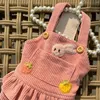 Dog Apparel Autumn And Winter Corduroy Pet Strap Skirt Rabbit Strawberry Patch Bears Malthus Cute Year Dress For Small Dogs