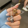 Anéis de cluster Livvy cor de prata torcida cadeia geométrica para mulheres casais vintage simples suave artesanal moda jóias finas