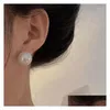 Ohrstecker Klassische Doppelseite Simierte Kristallperle Für Frauen Geschenk Luxus Designerjewelry Drop Lieferung Schmuck Ot5Pz