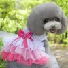 犬用アパレルスウィートペットスカート猫ファッションの子犬ドレスかわいいレースプリンセススタイルの小さな服