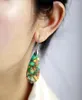Boucles d'oreilles bohème femmes Jaspers coloré dame Boho pierres naturelles boucle d'oreille Bijoux de créateur livraison directe en gros