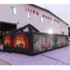 Gratis leverans utomhusaktiviteter Uppblåsbar labyrint tagg med skalle skrämmande tryck spökat hus till salu