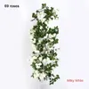 Dekorativa blommor 180/250 cm Rose Artificial Vine Christmas Garland Home Wedding Decoration Spring Autumn Garden Arch Diy Fake Plant