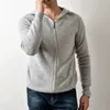 AutumnWinter Simple Solid Knitted Cardigan Cashmere Sweater Coat Mens Fashion Brand Versatile Casual Top Tren 240130